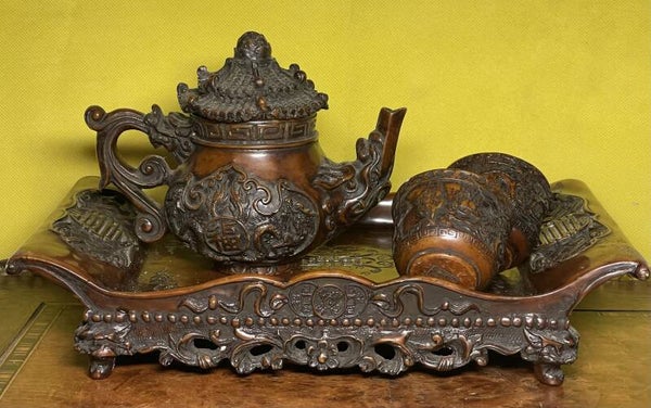 Chinese speksteen theeset