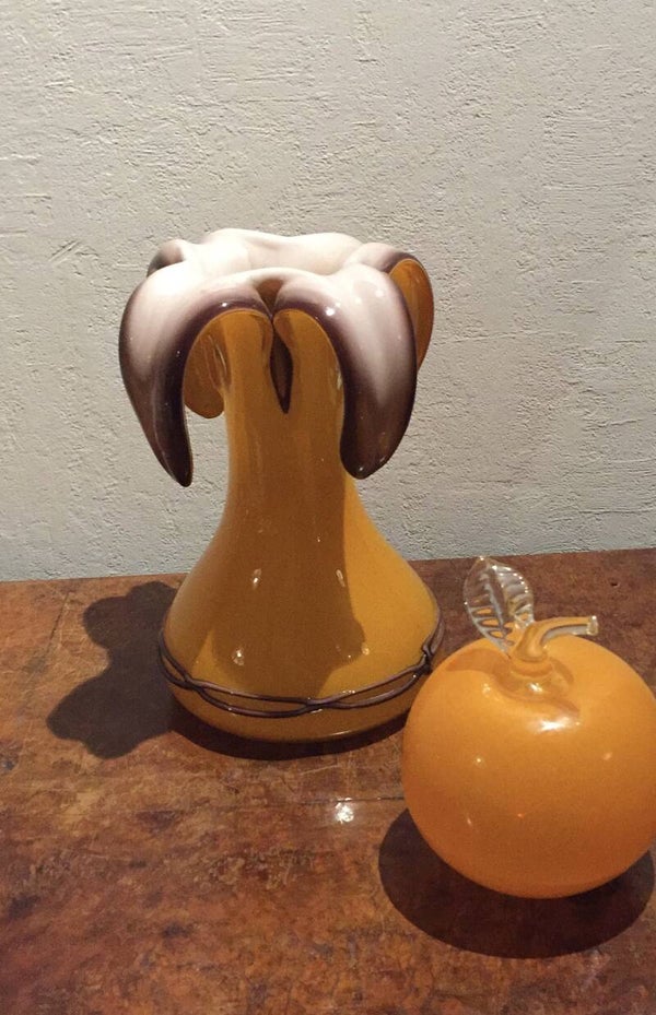 Sierlijke Murano glazen bloemenvaas