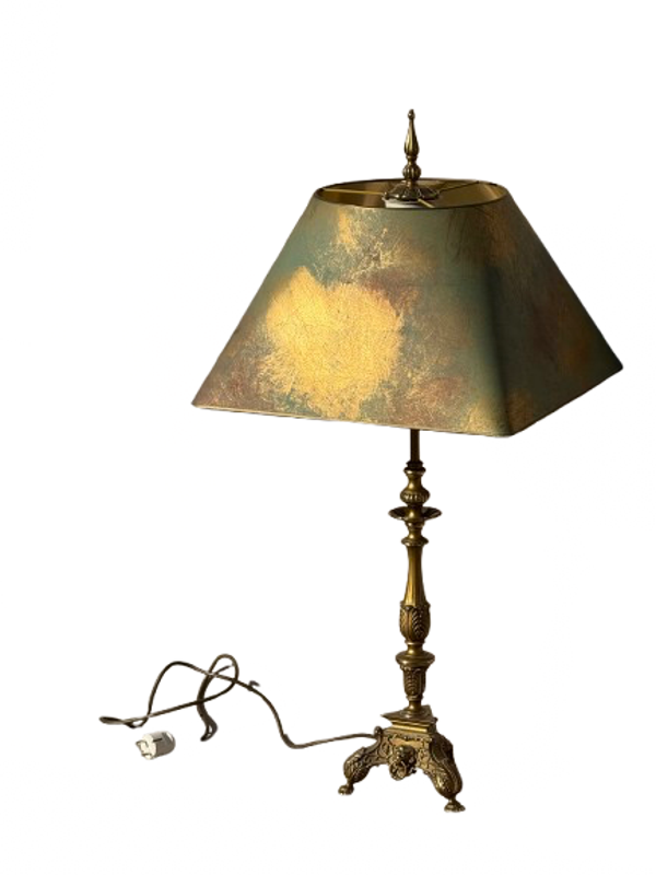 Mid-Century Empire Tole Column Lamps, 1950s