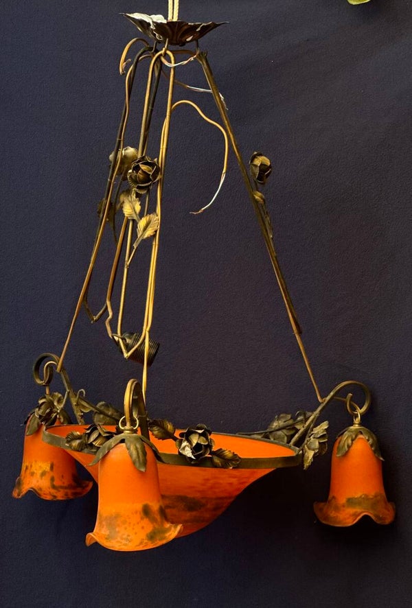 Art Nouveau ceiling chandelier,1900