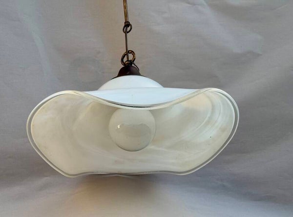 Vintage hanging opalin vase