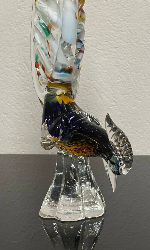 Mid-Century Bird Figurine in Murano Glass, 1960s