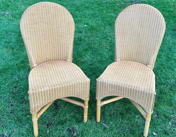 Paar Lloyd loom rieten stoelen