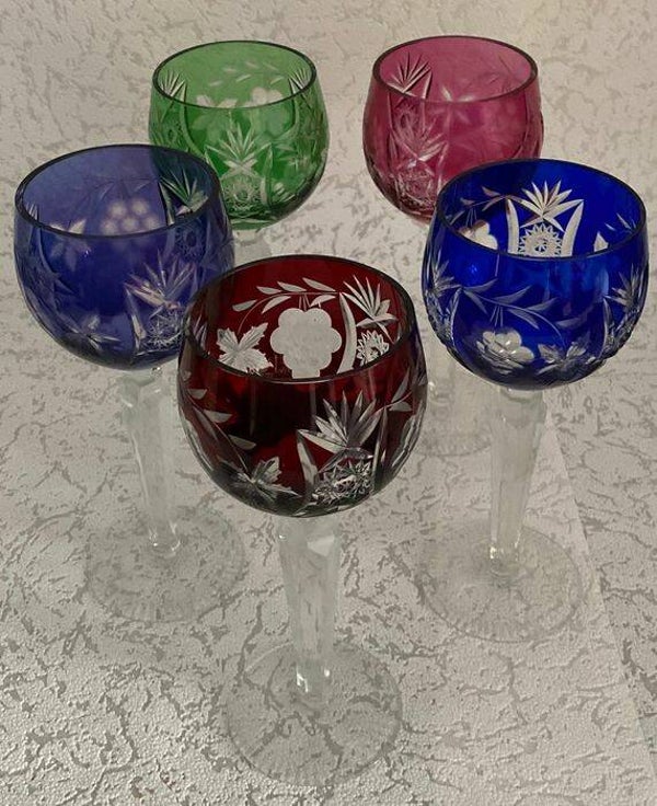 Val Saint Lambert kristallen wijnglazen