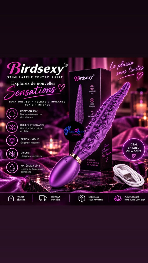 Vibromasseur réaliste point G rotation 360°