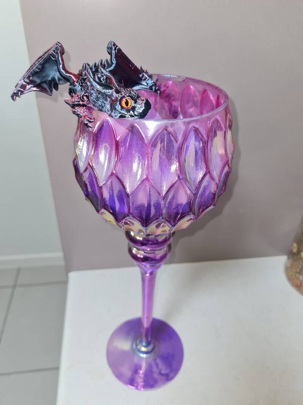 Custom made dragon candle stick holder