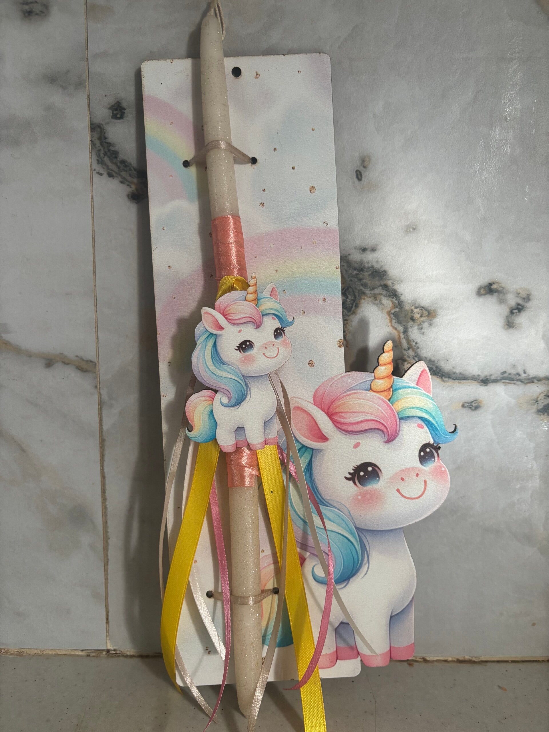 Μονόκερος Λαμπάδα με πλάτη