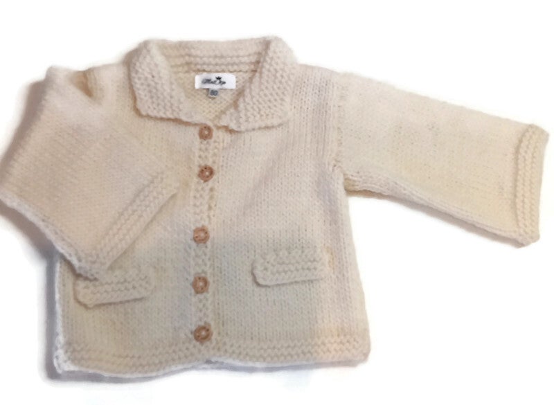 Wollen vestje met kraag, maat 80/86