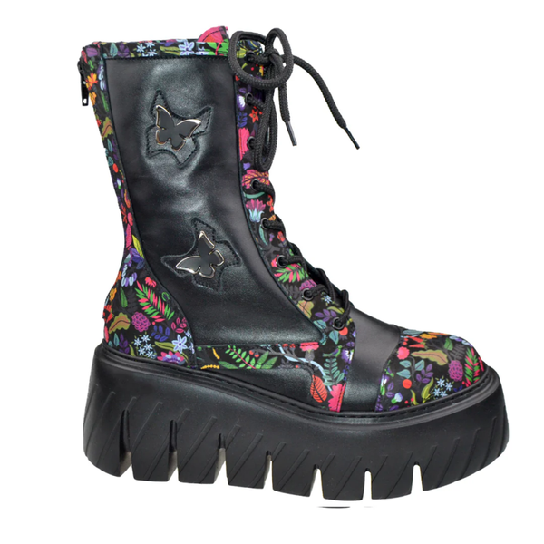 Dames Sport Enkellaarsjes van Natuurlijke Lederen Zwart met Multicolor Lorena 4053-1