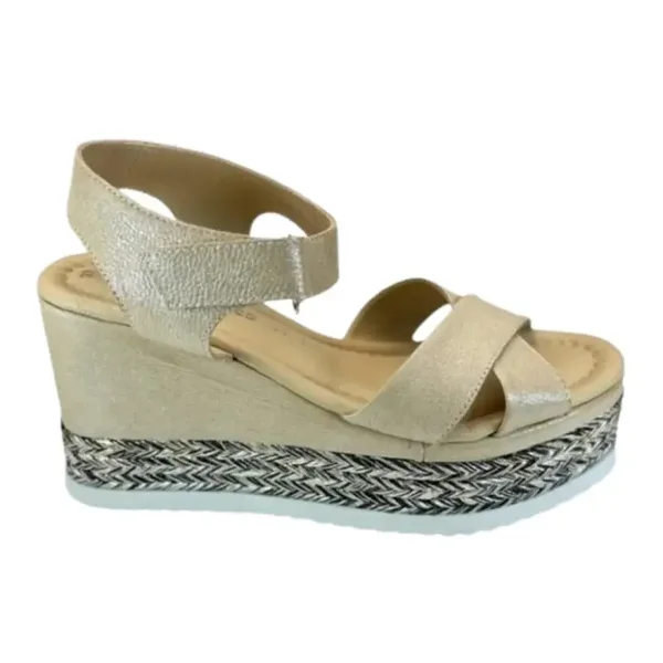 Dames Sandalen van beige Leer Lorena 194