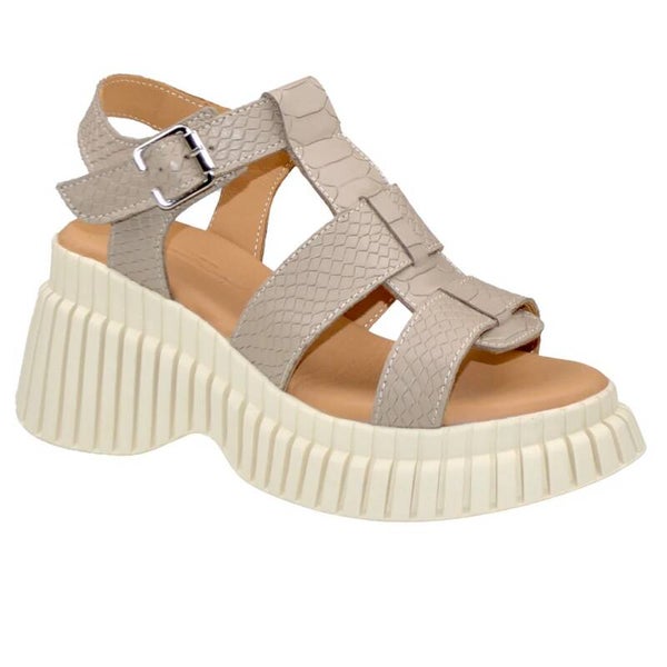 Beige sandalen leer Lorena 3400-7