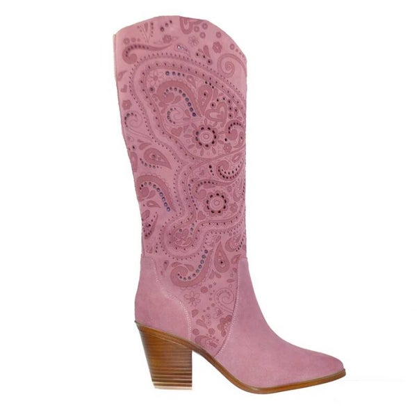 Laarzen Natuurlijk Suède Paars Sandy 983-14