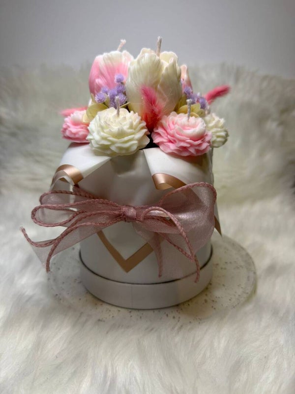 Mix Tulip & Peonie | Candle - Flower Bouquet