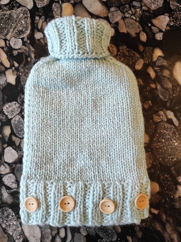 Button Close Hot Water Bottle Cover