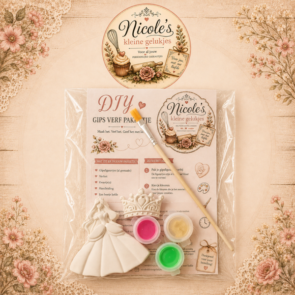 DIY Gips verfsetje Prinses