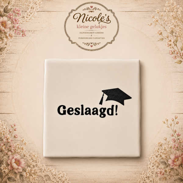 Tegeltje met tekst