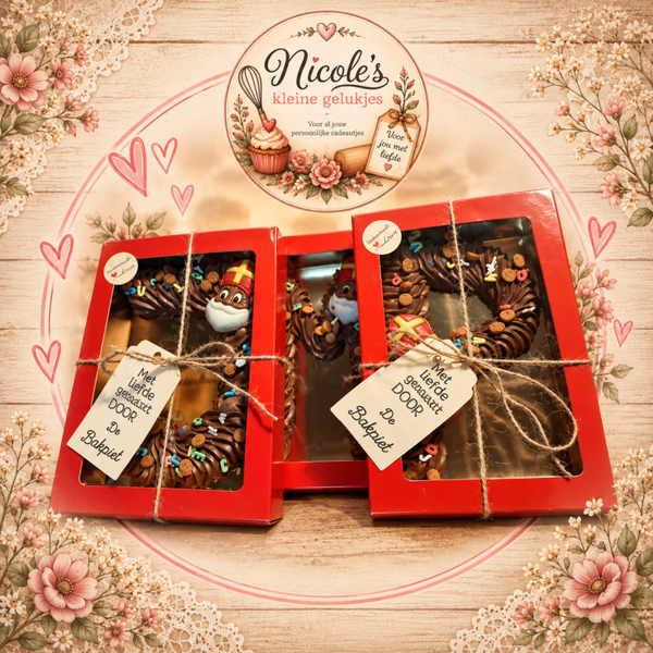 Handgespoten Chocolade letters