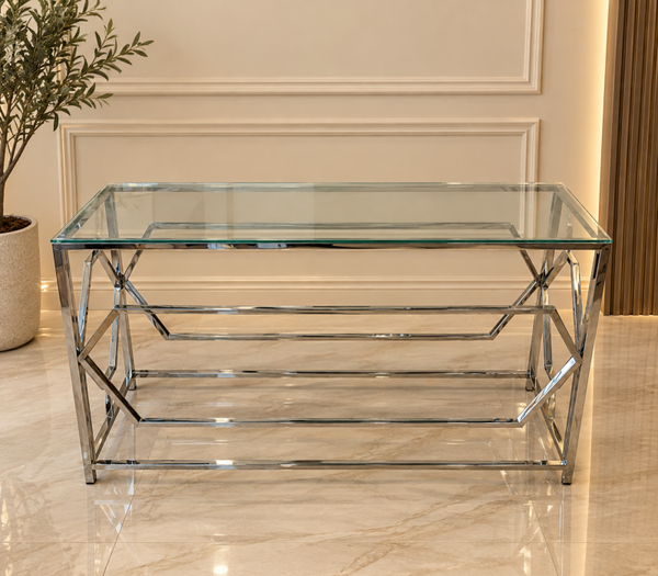 Mesa de Recepción Plateada