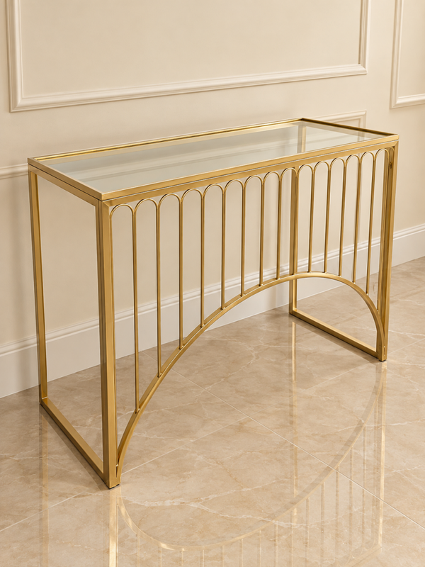 Mesa Recepción Dorada