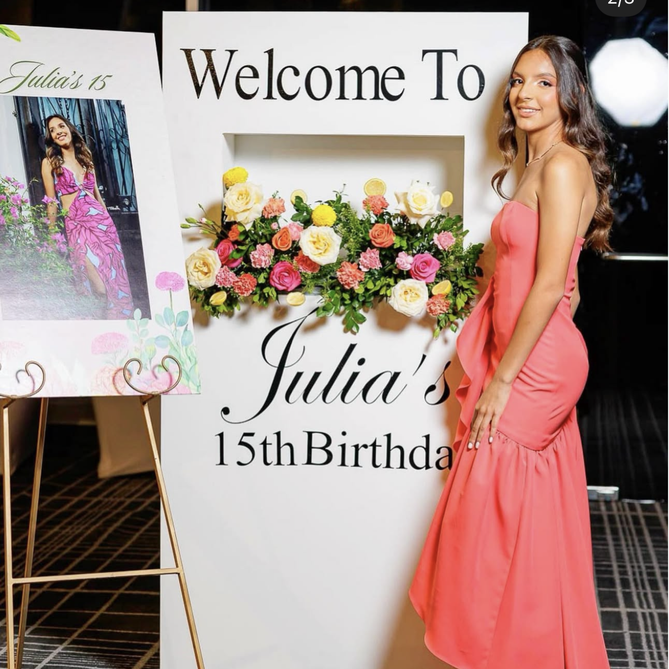 Mampara de bienvenida