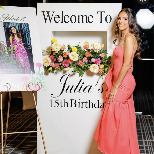 Mampara de bienvenida