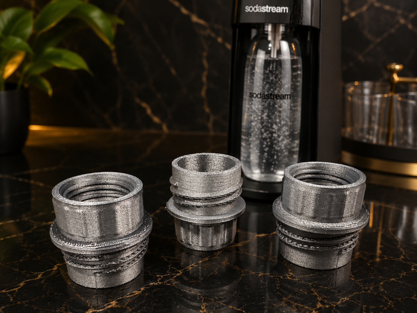 SodaStream 0,5 Liter Fles Adapter 3D Geprint in ASA CF