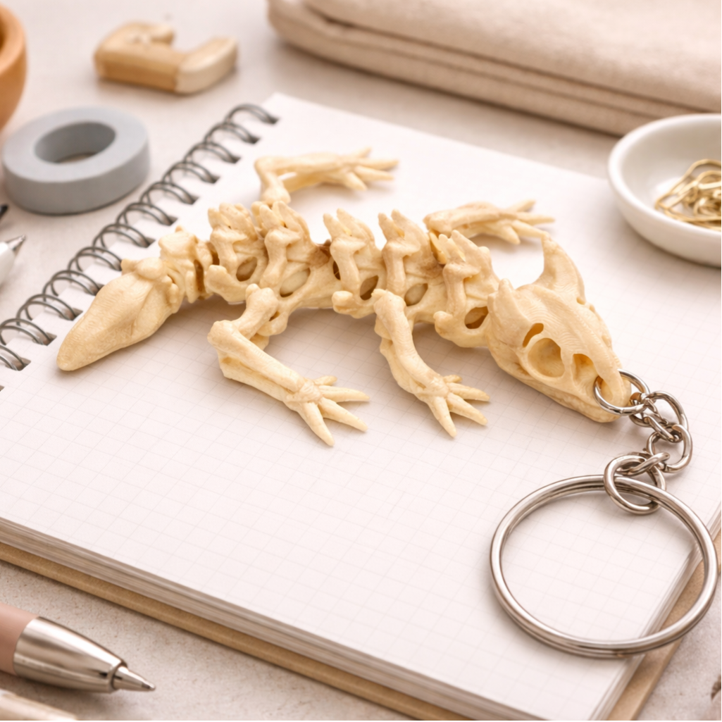 Sleutelhanger Draak Skelet Uniek & Stoer Design