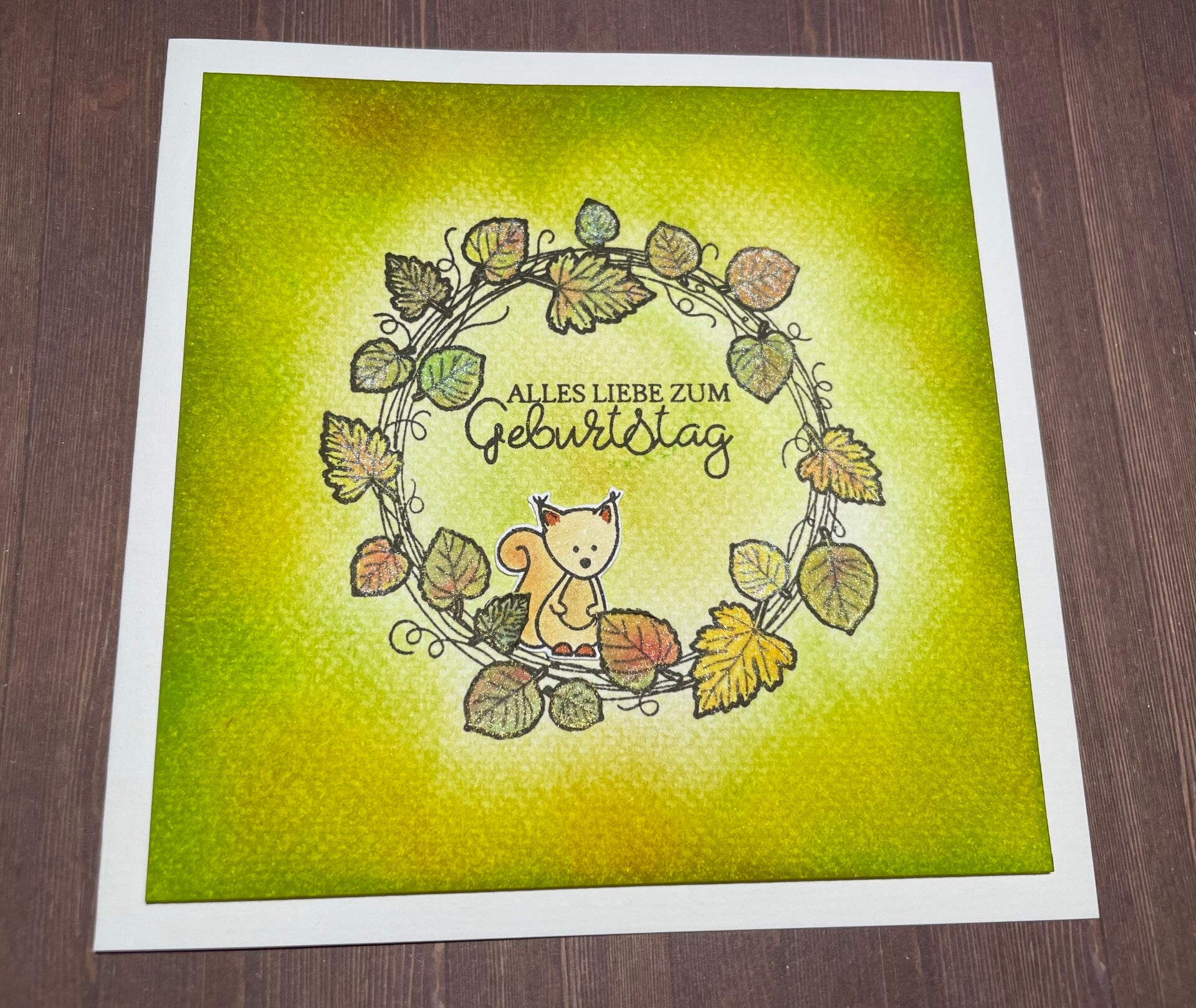 Geburtstag: Herbstkranz Eichhörnchen