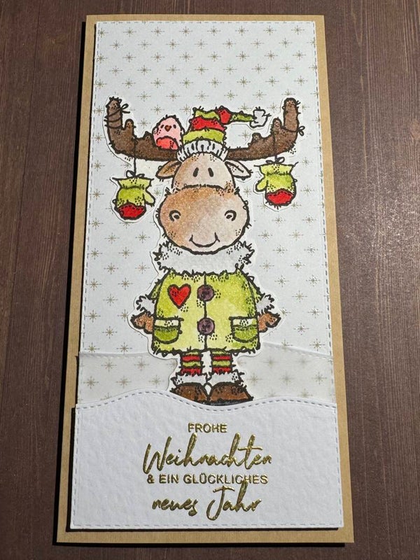 Weihnachten: Elch Maurice grün