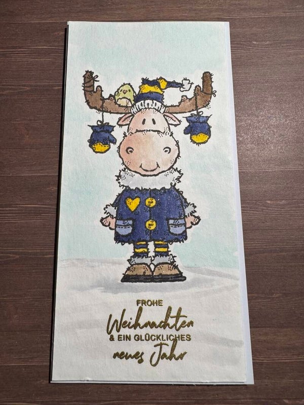 Weihnachten: Elch Maurice blau