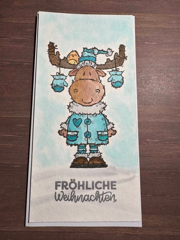 Weihnachten: Elch Maurice türkis