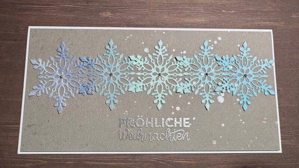 Weihnachten: Schneesterne in der Reihe - Blautöne