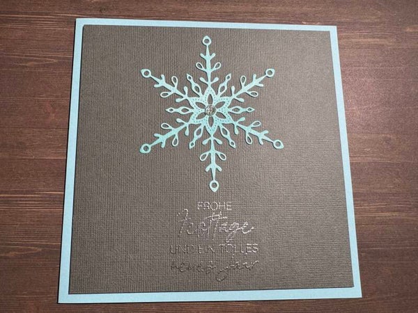 Weihnachten: Schneestern - blau