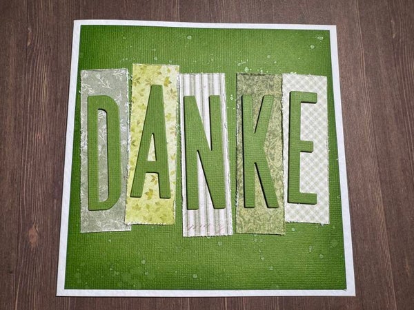 Danke: DANKE - gross in grün