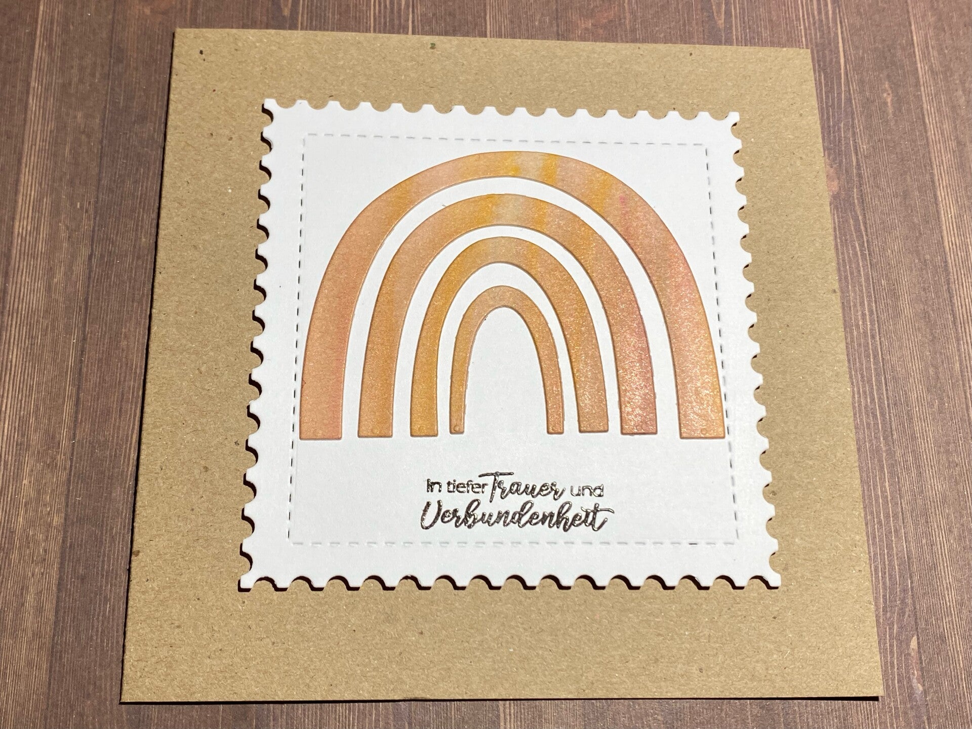 Trauer: Regenbogen - kupferbraun
