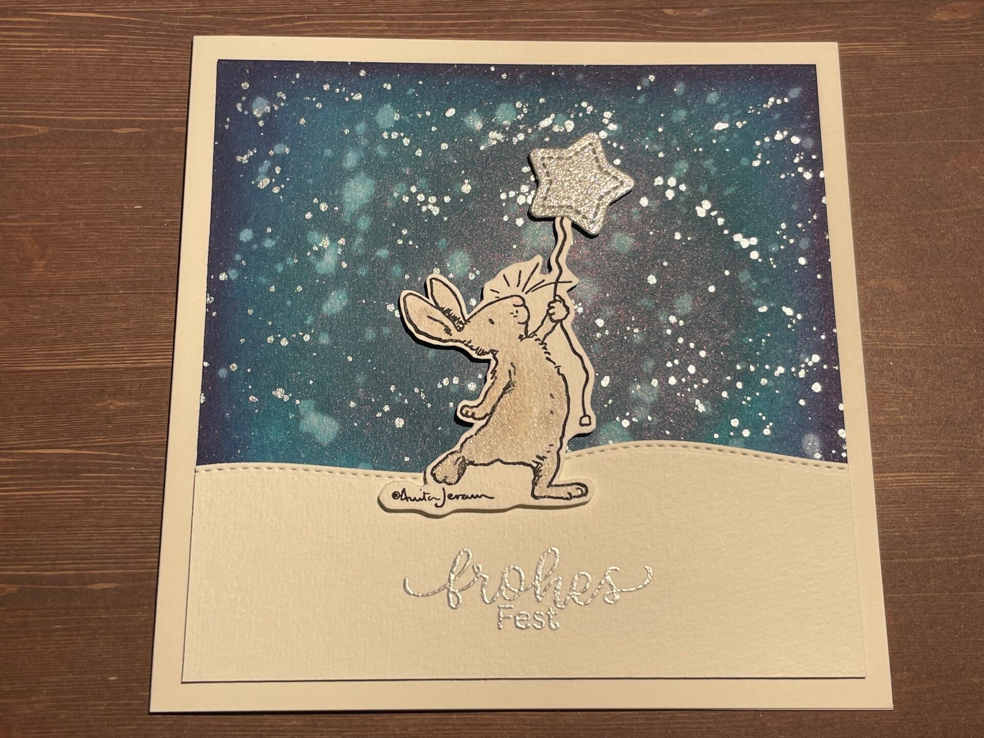 Weihnachten: Hase mit Stern