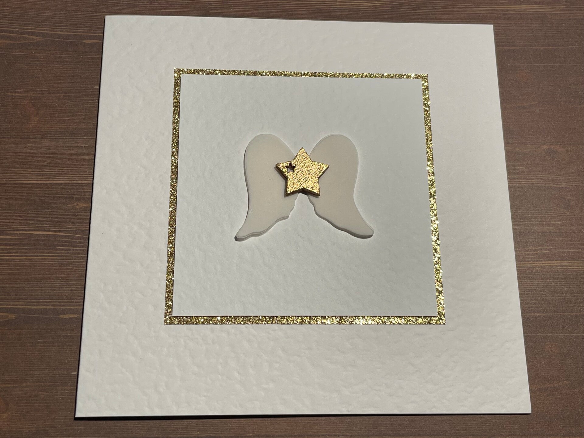 Weihnachten: Engelsflügel transparent gold