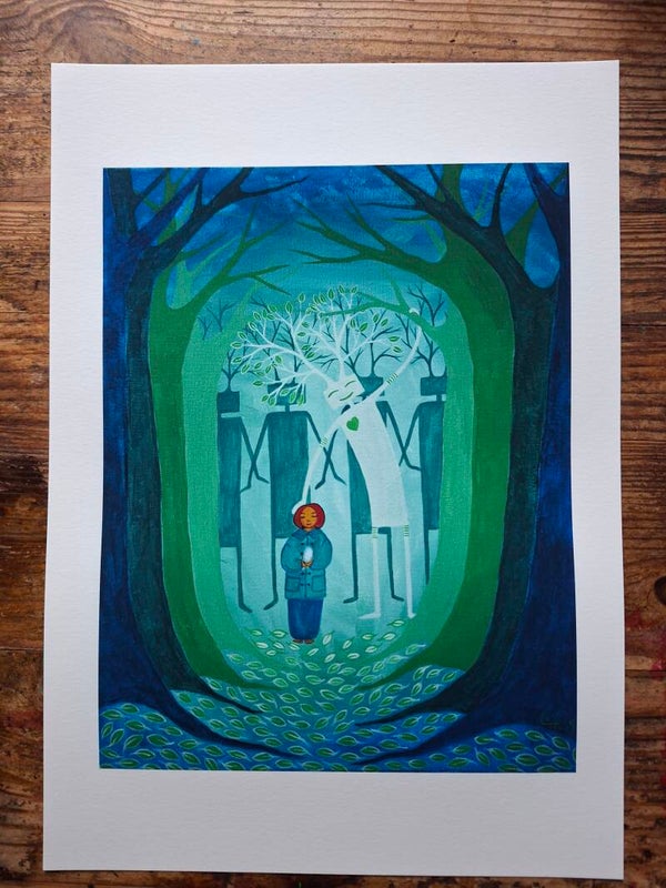 A4, Fineart-Druck: Behütet