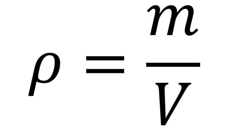 formule voor het berekenen van de dichtheid | natuurkundesite.nl