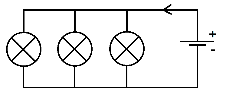 parallelschakeling van 3 lampjes | natuurkundesite.nl