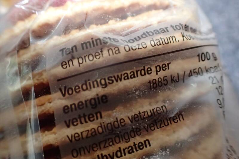 stroopwafels - 1885 kJ per 100 g