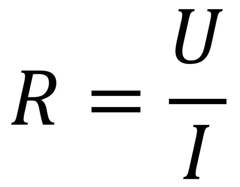 formule weerstand, wet van ohm, R=U/I | natuurkundesite.nl