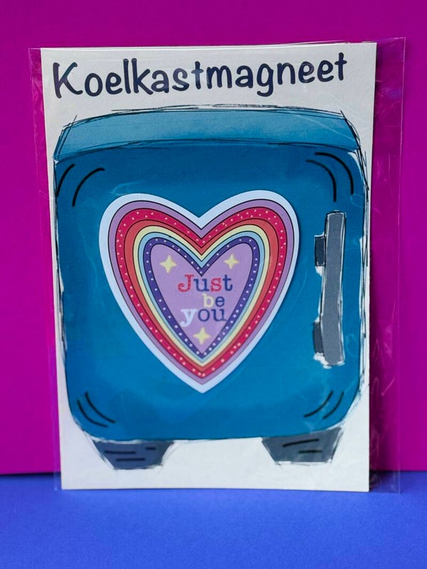Magneet regenboog hart ‘Just be You’