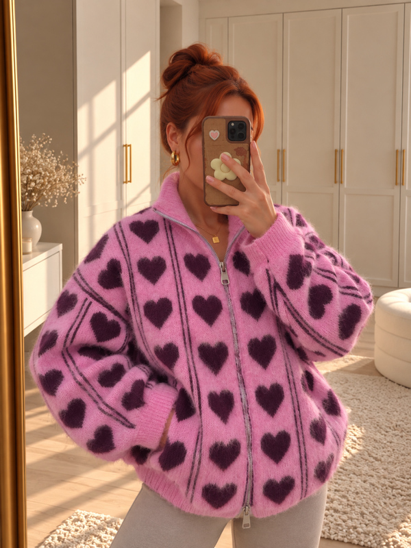 Lovely Heart Strickjacke