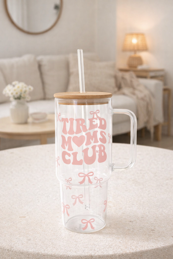 Tired Moms Club Trinkglas