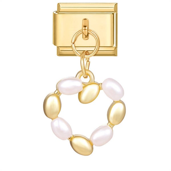 Aura Pearl Heart Charm
