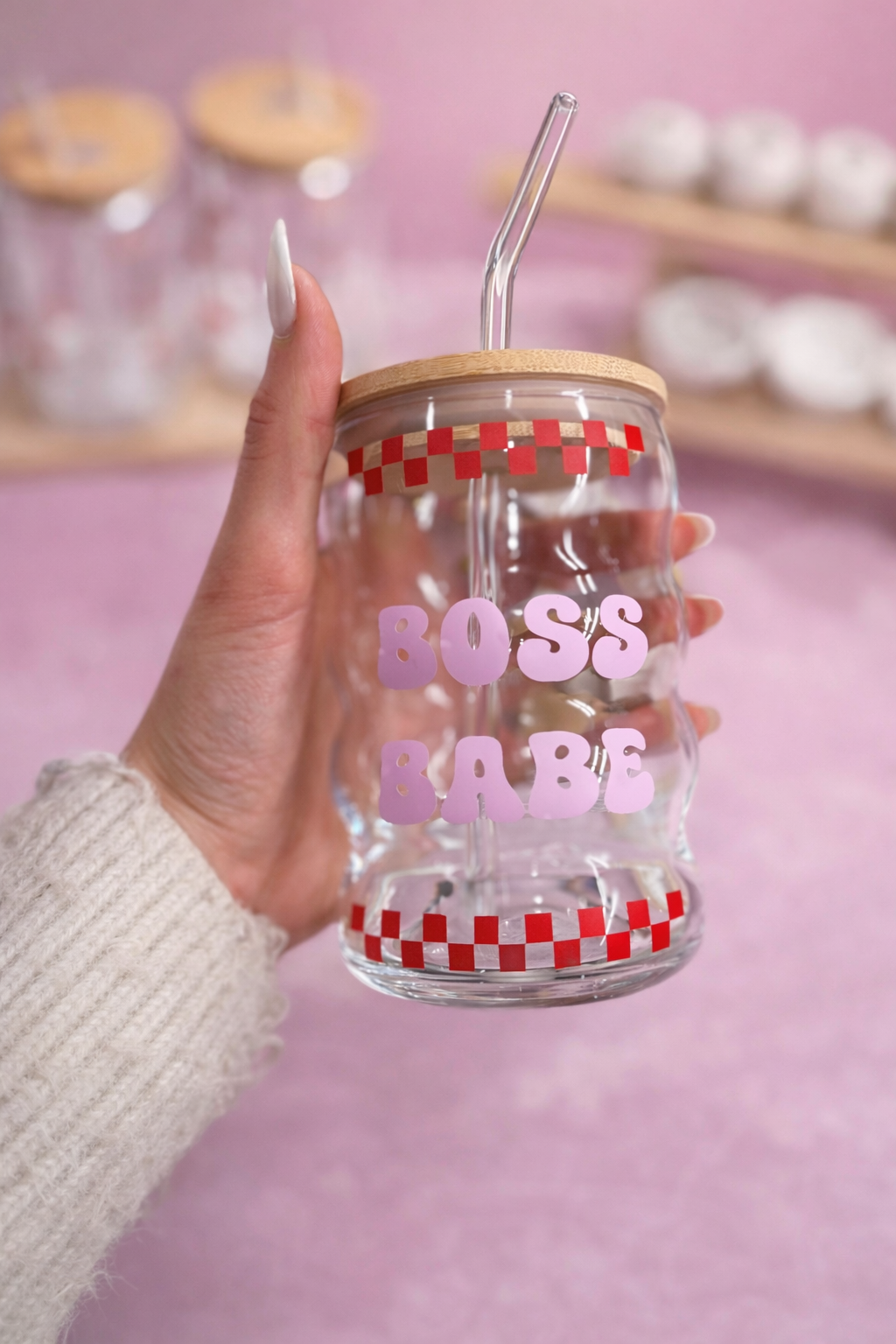 Bubble Trinkglas Boss Babe