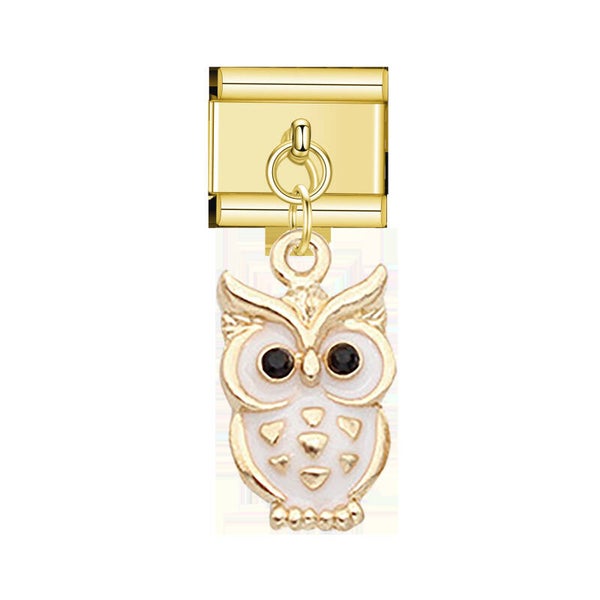 Golden Wise Owl Charm