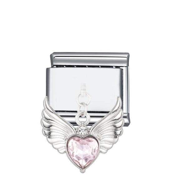 Angelic Pink Heart Charm