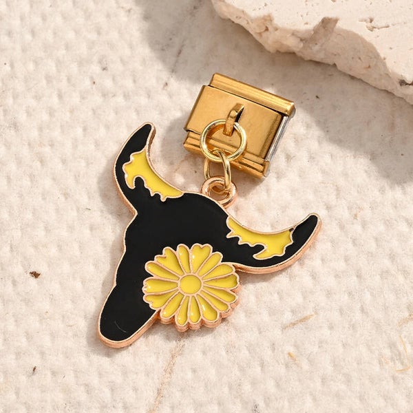 Golden Desert Skull Charm